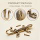 Golden Brass Lizard Wall Hook