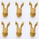 6 Pieces Golden Rabbit Metal Cabinet Knobs