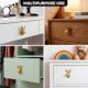 6 Pieces Golden Rabbit Metal Cabinet Knobs