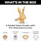 6 Pieces Golden Rabbit Metal Cabinet Knobs