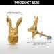 6 Pieces Golden Rabbit Metal Cabinet Knobs