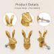 6 Pieces Golden Rabbit Metal Cabinet Knobs