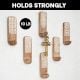 6 Pieces Designer Wooden Adhesive Wall Hooks With Geometric Patterns