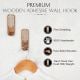 6 Pieces Wooden Decorative Adhesive Wall Key And Towel Holder