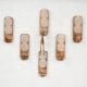 6 Pieces Wooden Decorative Adhesive Wall Hooks