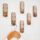 6 Pieces Wooden Decorative Adhesive Wall Hooks