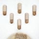 6 Pieces Handmade Wooden Decorative Adhesive Wall Hooks