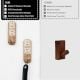 6 Pieces Wooden Handmade Brown And White Adhesive Wall Hooks