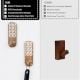 6 Pieces Handcrafted Wooden Adhesive Wall Hooks
