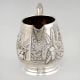Vintage Anglo Indian Silver Creamer Jug with Village Scene Engraving