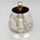 Vintage Anglo Indian Silver Creamer Jug with Village Scene Engraving