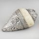Vintage Silver Wrapped Conch Shell with Floral Engraving