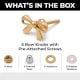 6 Pieces Brass Golden Bow Tie Living Room Cabinet Knobs