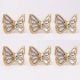 6 Pieces Mother of Pearl and Brass Butterfly Kitchen Cabinet Knob