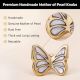 6 Pieces Mother of Pearl and Brass Butterfly Kitchen Cabinet Knob
