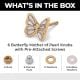 6 Pieces Mother of Pearl and Brass Butterfly Kitchen Cabinet Knob