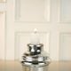 Modern Glass Silver Candle Holder for Home Decor