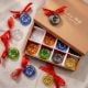 12 Pieces Handcrafted Multicolor Glass Donut Christmas Ornaments