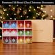 12 Pieces Multicolor Handcrafted Glass Christmas Ball Ornaments