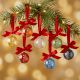 12 Pieces Multicolor Handcrafted Glass Christmas Ball Ornaments