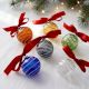 12 Pieces Multicolor Handmade Glass Christmas Ball Hanging Ornaments