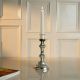 Vintage Silver Mercury Glass Taper Candle Holder