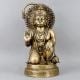 Brass Hanuman Ji Statue in Kneeling Blessing Pose