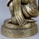 Brass Hanuman Ji Statue in Kneeling Blessing Pose