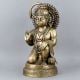 Brass Hanuman Ji Statue in Kneeling Blessing Pose
