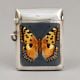 Birmingham Sterling Silver Butterfly Enamel Vesta Case