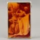 JF Birmingham Sterling Silver Oriental Enamel Cigarette Case