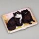P&B Sterling Silver Cat Enamel Cigarette Case