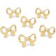 6 Pieces Brass Modern Gold Bow Kitchen Drawer Knobs