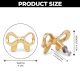 6 Pieces Brass Modern Gold Bow Kitchen Drawer Knobs