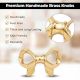 6 Pieces Brass Modern Gold Bow Kitchen Drawer Knobs