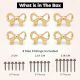 6 Pieces Brass Modern Gold Bow Kitchen Drawer Knobs