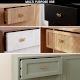 6 Pieces Brass Modern Gold Bow Kitchen Drawer Knobs