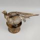 Handcrafted Brass Bird Figurine Decorative Vintage Sculpture