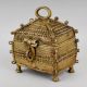 Handcrafted Brass Tribal Storage Chest Vintage Decorative Box