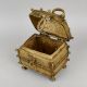 Handcrafted Brass Tribal Storage Chest Vintage Decorative Box
