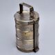 Vintage Brass Tiffin Box from North India for Decor