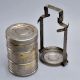 Vintage Brass Tiffin Box from North India for Decor