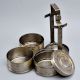 Vintage Brass Tiffin Box from North India for Decor