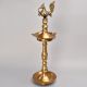 Handmade South Indian Peacock Brass Oil Lamp for Prayer Room