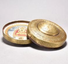 Handcrafted Brass Lord Parshvanatha Jain Gattaji Travel Box