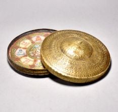 Handcrafted Brass Jain Navpad Siddhachakra Travel Box
