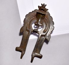 Vintage Handmade Brass Prabhavali with Cobra Design