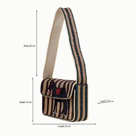 Handcrafted Luxury Beaded Horse Shoulder Bag