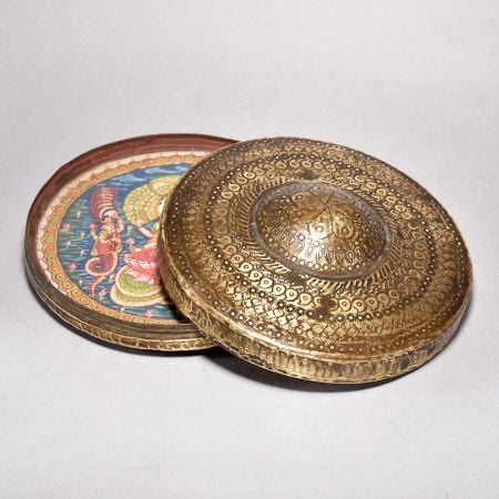Handcrafted Brass Lakshmi Ji Gattaji Travel Box