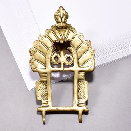 Handcrafted Finest Brass Prabhavali with Cobra in Vintage Finish
